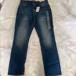 NWT Old Navy Jeans Mens Straight Built-in Tough Built-in Flex Sz 34x32 Med Wash
